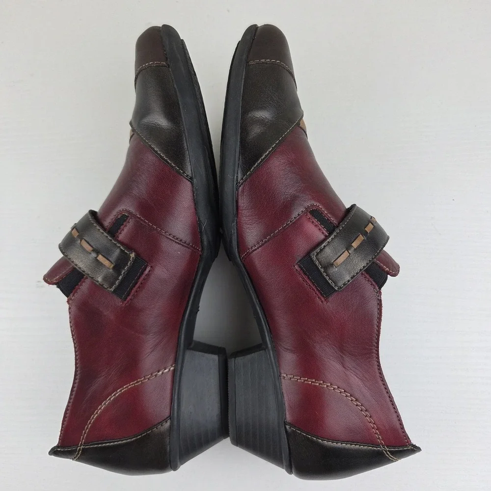 Remonte‎ Womens Multicolor Leather Strap Block Heel Shoes Size US 9.5 EU 40